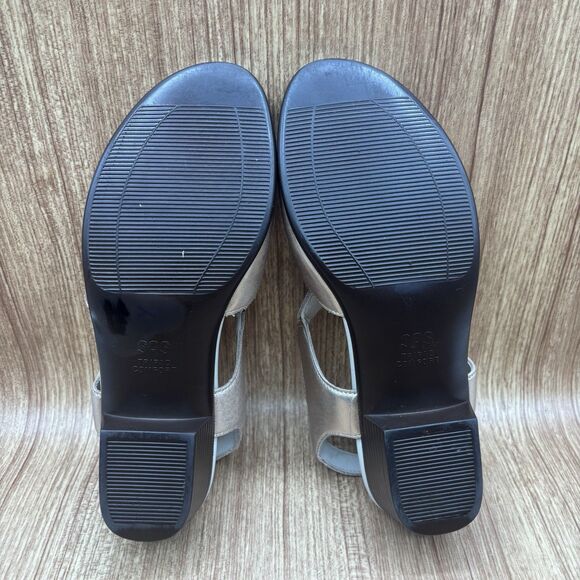 SAS Suntimer Leather Sandals Lusso (Gold) Women’s Size 7.5 M Hook And Loop Shoes - Picture 6 of 8